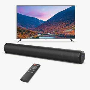 20W Wireless Bluetooth Soundbar with Rich Bass, Multi-Connection for Home Theater and Gaming